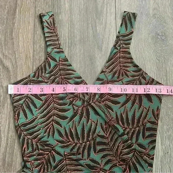 41 Hawthorn Tie Waist Midi Dress in Floral Tropical Green/Peach. X Small. NWT! - Picture 14 of 15